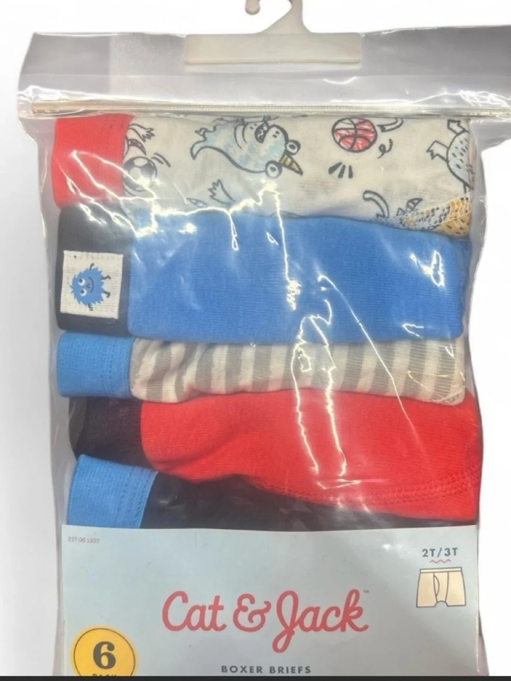 Cat & Jack Boys Boxer Briefs - Red, Blue, White, Gray